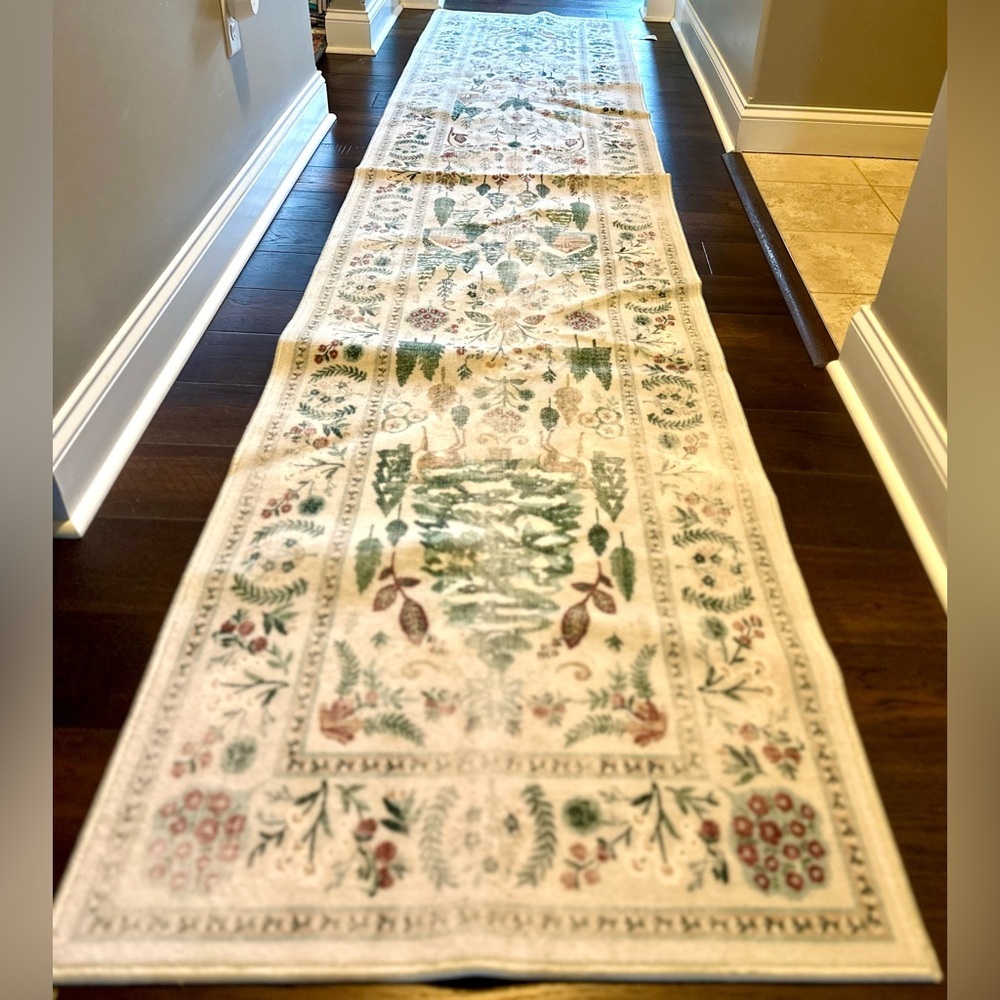 SOLD OUT Ruggable Juniper Runner Rug 2.5x12 Washable Botanical - Picture 6 of 16